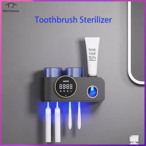 HKStorage Dụng Cụ Vệ Sinh Bàn Chải Đánh Răng Giá Để Bàn Chải Đánh Răng Phòng Tắm Gắn Tường Với Tia UV S-terilizer Chức Năng Khử Trùng Bàn Chải Đánh Răng UV Cho Gia Đình Bé Gái