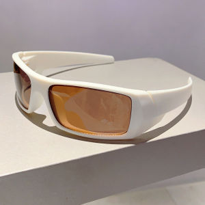 Outdoor Cycling Windproof Goggles UV400 Protection Sports Sunglasses Men Women Trendy Retro Rectangular Wrap Around Goggle