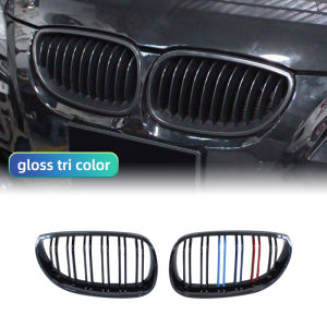 Front bumper kidney Grille mesh double line suitable for BMW E60 M5 E61 520i 545i 550i 535i 2003-2010 5 Series Body kit