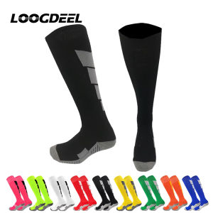 Loogdeel 32-45 Football Socks Kids Thick Towel Bottom Non Slip Athletic Socks Girls boys Soccer Sport Child Knee High Long Socks
