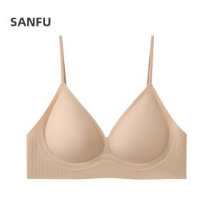 SANFU | Deep V-Neck Backless Comfort Thin Cup Wireless Gather Bra