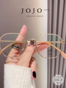 Gold Wire Retro Polygonal Blue Light Blocking Glasses Face Slimming Optical Frame Womens Full Rim Metal Glasses Summer 2025