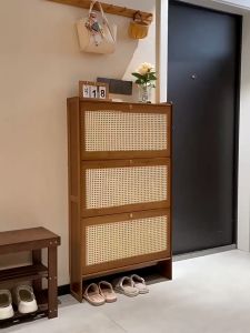 Ultra Thin Shoe Cabinet Porch Entrance Flip Shoe Storage Rack Organizer Large Capacity Space Saving Design Shoe Rack