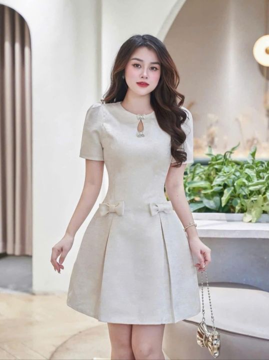 mini dress lazada Graduation Dress for Teens with Mini Bows, Chic Elegant Formalwear Cocktail Mini  Dress