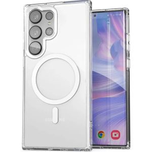 Magsafe Clear Case For Samsung Galaxy S23 S24 S22 Ultra Plus Wireless Charging Shockproof Magnetic Compatible With Magsafe Cover