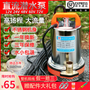Submersible Pump Direct Current Universal for Electric Vehicle Battery Irrigation Vegetable Wells 12V24V48V60V High Head