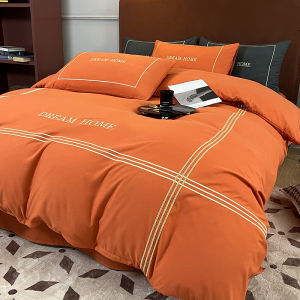 Simple Black Trendy Bedding Set 7 Pieces