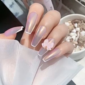 50 Chiếc Móng Tay Mờ Nhựa Nơ Dễ Thương Nữ Tính Nơ Nhiều Màu Sắc Móng Tay Nghệ Thuật DIY Sáng Tạo Phụ Kiện Trang Trí