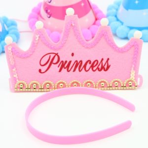FREE BATTERY ] FY Happy Birthday LED Party Crown Kid Adult King Princess Light Up Flashing Headband Party Glowing 生日皇冠