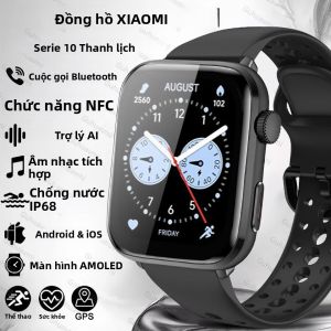 Đồng Hồ Thông Minh 2025 Series 10 Thinstant Classic Màn Hình AMOLED NFC IP68 GPS Bluetooth Gọi Điện Theo Dõi Sức Khỏe Thể Thao Dành Cho Nam Nữ