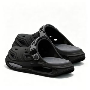 Men Lightweight High Elastic EVA Platform Clogs Removable Insole Waterproof Quick Dry Outdoor Walking Driving Casual Sandals
