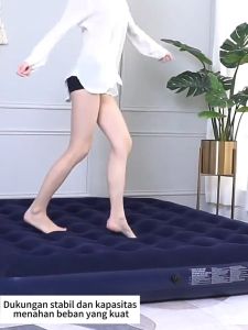 Kasut Bantal Udara+Bantal Inflasi+4 inci Kaki Inflasi Pompa+Pompa Inflasi Listrik LG Kasur Angin Queen Biru 203cm x 180cm / Kasur Tiup Air Bed Queen Size / Kasur Tidur Angin Paket Kasur Angin Single
