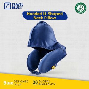 Travel Blue | Hooded Memory Foam U-Shaped Pillow