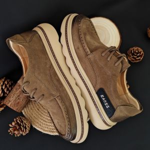 High-End Mens Shoes Top Layer Cowhide Soft Bottom Vintage Colored American Style Work Shoes Casual Wear for Young Men