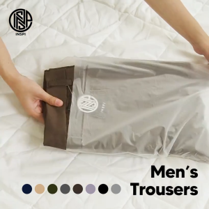 GE Trouser Pants for Men & women w/ Pockets & Beltloop High Waist Stretchable Loose Fit Casual Plain Trouser Pantalon