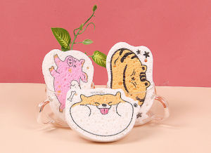 NON-STICK OIL MAGIC WOOD PULP DISHWASHING SPONGE CARTOON COMPRESSED REUSABLE SPAN KITCHEN HOUSEHOLD CLEANING PAD 木浆棉洗碗海绵
