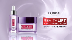 LOreal Paris Revitalift Hyaluronic Acid Plumping Moisturizer Day Cream Skin Care 50 ml & 15ml Kulit kering Garis halus Kerutan wajah skin barrier Anti aging skincare Anti aging cream