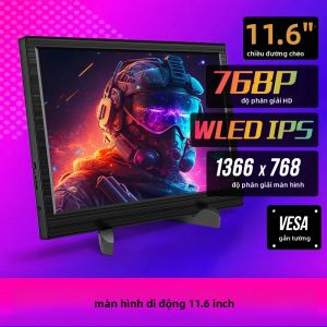 Anmite | Màn Hình IPS Di Động Anmite 11.6 Inch Hỗ Trợ USB Type-C HDMI Tương Thích Với Điện Thoại Laptop Máy Tính Để Bàn MAC Switch PS4 XBOX - Tích Hợp Loa Cổng USB
