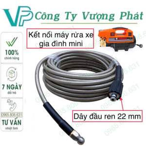 Dây Thông Tắc Cống Bằng Áp Lực Nước-Sử dụng bằng máy rửa xe-có các cỡ dây 10m-15m-20m-25m-30m