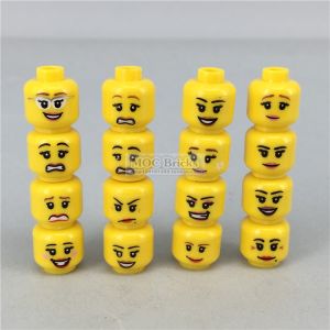 DIY Building Toy Accessories Head and Face Pieces for MOC Mini Figures