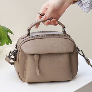 Ezhai | Leisure Simple Soft Leather Crossbody Bag Large Capacity Multi-layer
