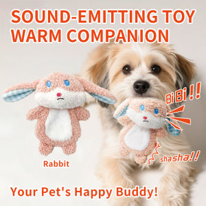 Small Animal Plush Toys for Dogs Cute Fun Vocal Toy with Full Body Rattle Paper And Built-In Squeaker Reduces Dog Loneliness