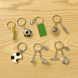Football World Cup Keychain League Souvenir Fans Small Gift Football Pendant Sports Keychain Ring Chain