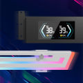 Power Train Z-X6 อุณหภูมิจอแสดงผลกราฟิกการ์ดวงเล็บ 5V 3PIN ARGB AURA SYNC กราฟิกการ์ดผู้ถือ VGA ความสูงปรับ. 