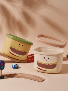 Mini Desktop Trash Can Small Size Burger Style Cute Living Room Waste Storage Box Bathroom Face Towel Storage Box