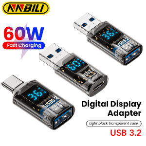 NNBILI USB3.2 Digital Display Adapter 4K 60Hz USB-C OTG for IPhone16 15 Pro Max Samsung iPad PC Laptop Fast Charge Data Sync