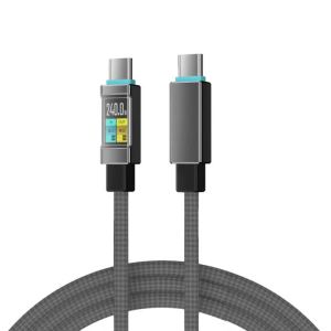 Cáp Sạc Nhanh 240W USB C Sang PD Type C Dành Cho iPhone Xiaomi Samsung - Chất Liệu Bện Cao Cấp Tương Thích Với S24 Pro Max 17 Plus
