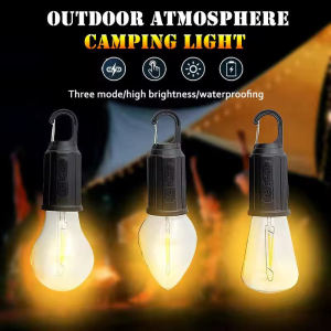 Camping Light Solar/USB Rechargeable Lantern Waterproof High Bright Tent Light with Hook Outdoor Night Emergency Light