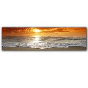 Natural Beach Sunset Landscape Canvas Paintings No Frame Seaside Posters and Prints Wall Art Picture for Living Room Home Decor