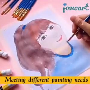 10pcs Paint Brushes Set Artist Painting Brush Acrylic Oil Watercolor Artist Professional Supplies Wholesale Notebook School Supplies