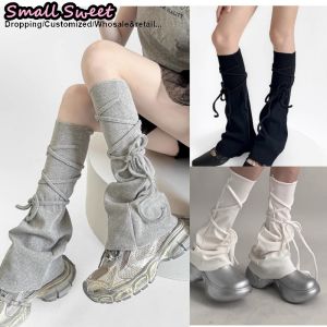 Women Lace Up y2k Girls Lolita Women Streetwear Gothic decoration tie Leg Warmers Knitted Stockings Leg warmer lace Inner socks