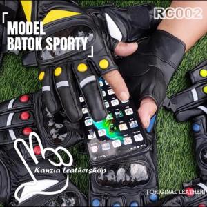 Sarung Tangan Motor Touring Warna Jari Jempol Buntung & Kulit Touchscreen Batok Protektor