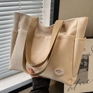 Large Capacity Canvas Tote Bag Womens Fashionable High-Quality Single Shoulder Bag for Work Class Commuting 2025 New Style