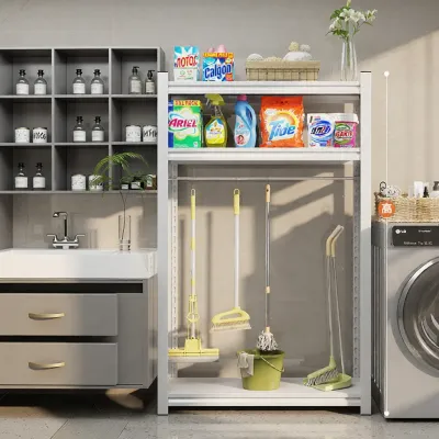 HANGSANCAI | Storage Cabinet for Brooms Mops and Cleaning Supplies