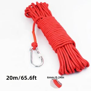 Dây Thừng Nylon Dệt Nhiều Màu Sắc 6mm X 20m Dùng Cho Cứu Hộ Ngoài Trời Buộc Đồ Treo Quần Áo Làm Lõi Dù Dùng Cho Cắm Trại Và Các Hoạt Động Ngoài Trời
