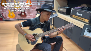 Kepma ES36 Acoustic Guitar 36" Travel Guitar  with AcoustiFex® K-10 Pickup  (ES36-K10) 36inch  travel size 3/4