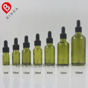 Binda F 5/10/15/20/30/50/100ml Olive Essential Oil Bottle Nitrile Rubber Head Glass Dropper