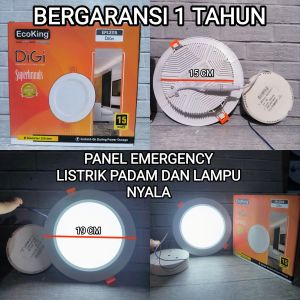 ECOKING DIGI EPL3115 DOWNLIGHT EMERGENCY LED PANEL LIGHT 15W 15 WATT SNI CAHAYA PUTIH BAGUS KUALITAS TERBAIK