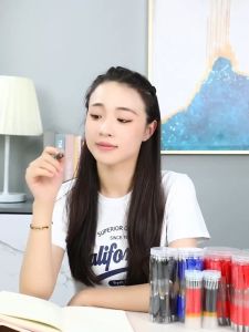 Retractable Gel Pen 0.5 mm Black Blue Red Gel Ink Refill Gel Pen School Office Supplies Stationary Pens