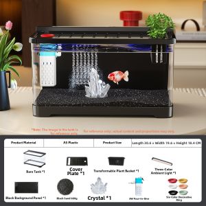 KUOTING | Desktop Household Clear Eco-scene Filtering Oxygenating Aquarium