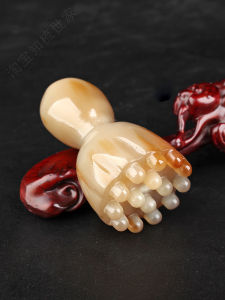 Horn Lotus Seedpod Muscle-Poking Stick Eye Massage for Face Facial Scraping Acupuncture Point Meridian Comb Natural Point Plate Pattern