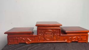Tam sơn thờ-tam cấp để bát hương-gỗ hương cao cấp(loài đục nền)6 kích thước mặt 12141618202225