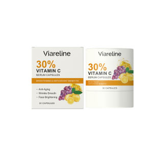 Viareline เซรั่มวิตามินซี30%ยกกระชับจางริ้วรอยเรียบเนียนสว่างใสความชุ่มชื้น&เต่งตึง30ชิ้น