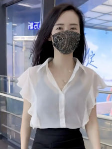 Lace Trim Petite-friendly New Style Shirt and Skirt Set