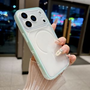 Matte Transparent Case for iPhone 17 Air 16 E 15 14 13 12 11 Pro Max Plus 2in1 Candy Color Bumper Shockproof Soft TPU Back Cover