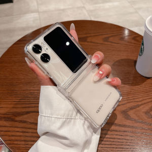 Transparent for Oppo Findn2flip Phone Case New Arrival Foldable Screen Protective Case All-Inclusive Drop-Resistant Hinge Three-in-One Oppo Find N3 Flip Ultra-Thin Case Men and Women Simple Case